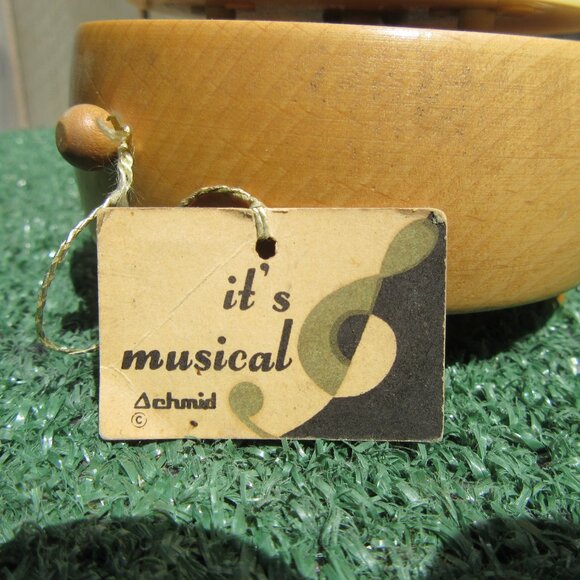 Vintage Schmid Wood Rotating Music Box Birdhouse Made in Japan - Picture 7 of 7